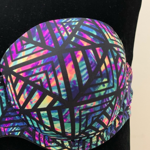 Victoria’s Secret Pink Tie Dye Geometric Strapless - Picture 3 of 5